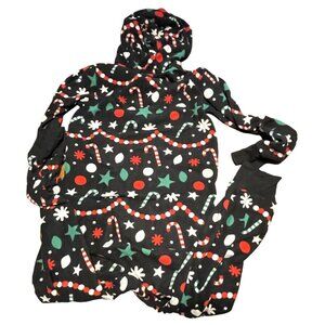 Tipsy Elves Unisex Large Christmas Fleece Onesie Pajamas Zippered One Piece